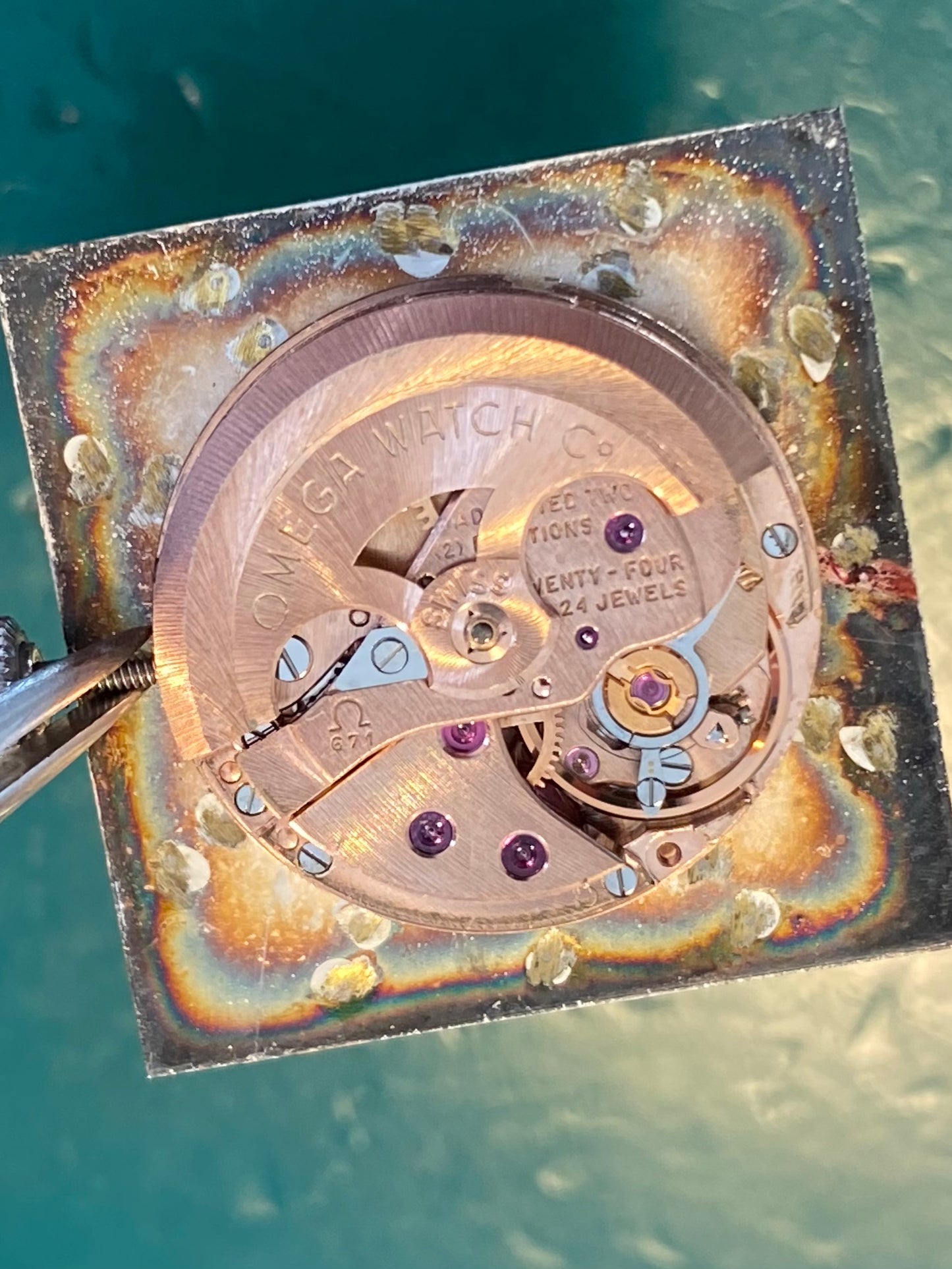 Omega Automatic Carré Patine "Marbre" 161.014 Montre Vintage Mécanique 1964