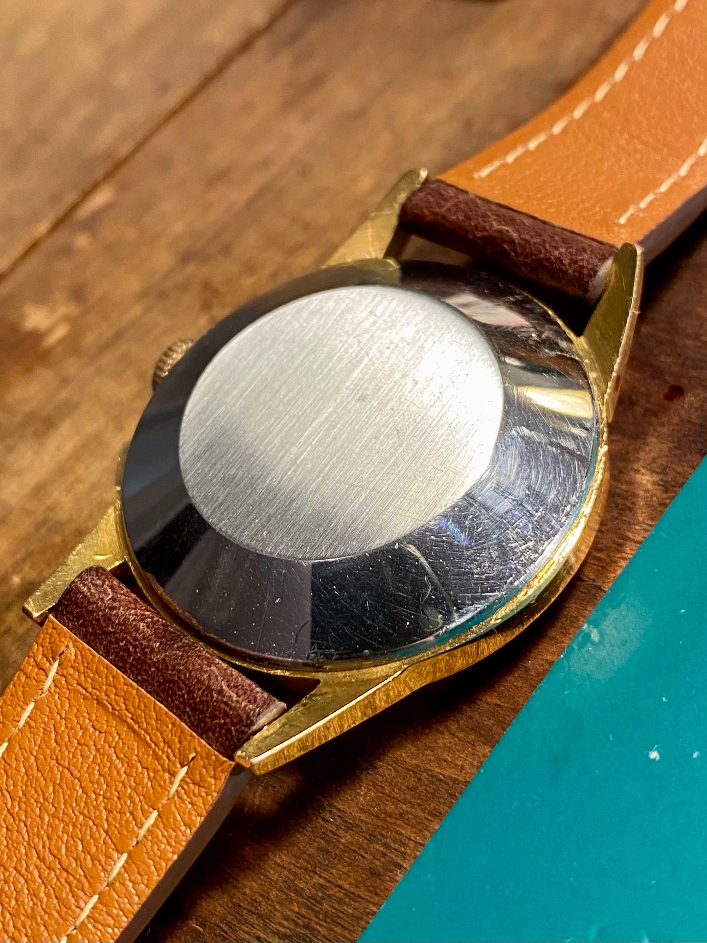 Chronographe Ébauche Suisse Landeron 50 Plaqué Or Montre Vintage Mécanique 1960