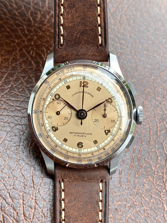 Chronographe NOS New Old Stock Montre Vintage Mécanique Landeron 48 Neuf - 1940