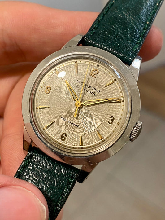 Movado Bumper Automatic C221a F.Borgel Case Montre Vintage 1940