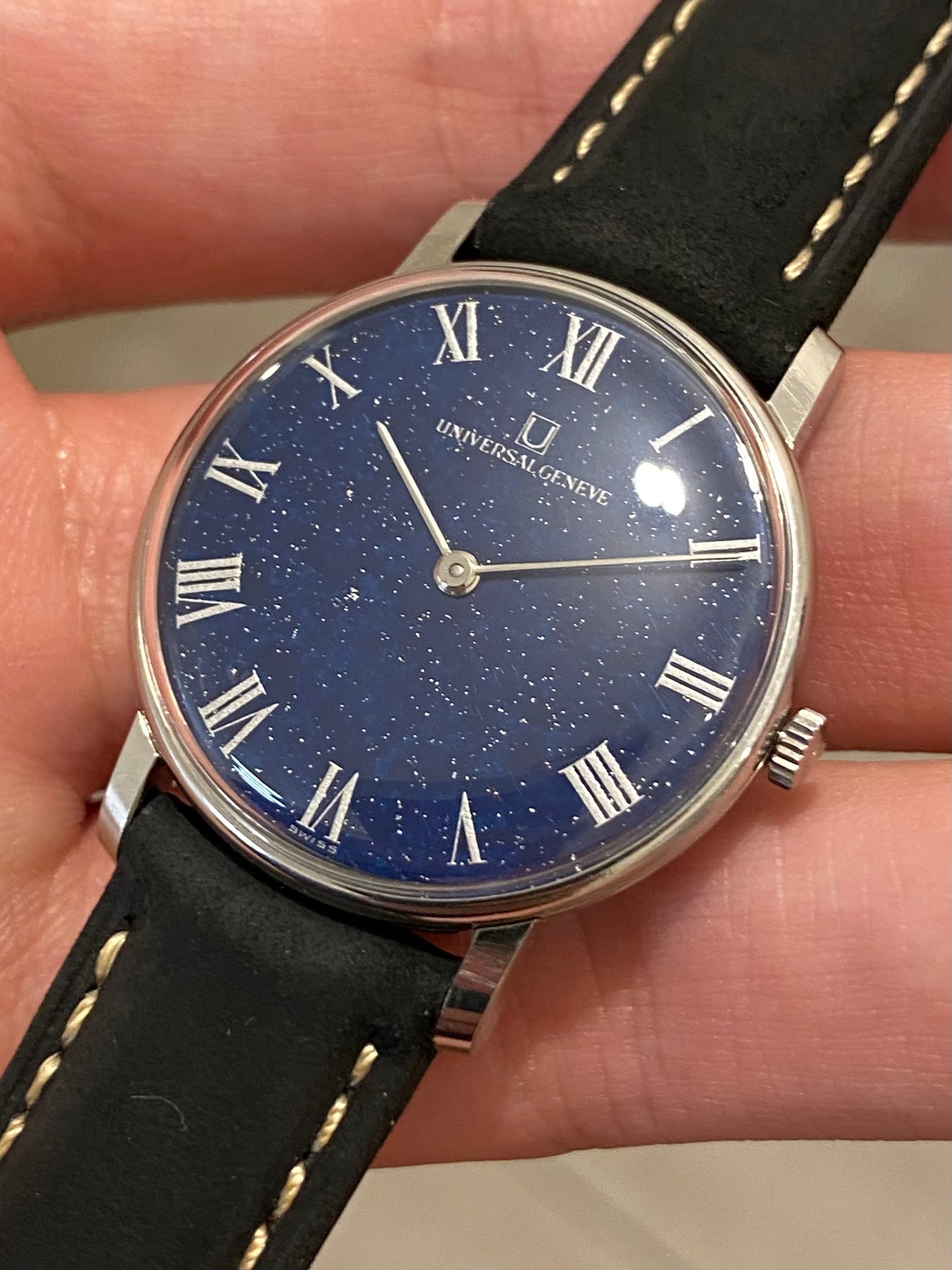 Universal Genève Lapis Lazuli Cal.42 Montre Vintage Mécanique 1960