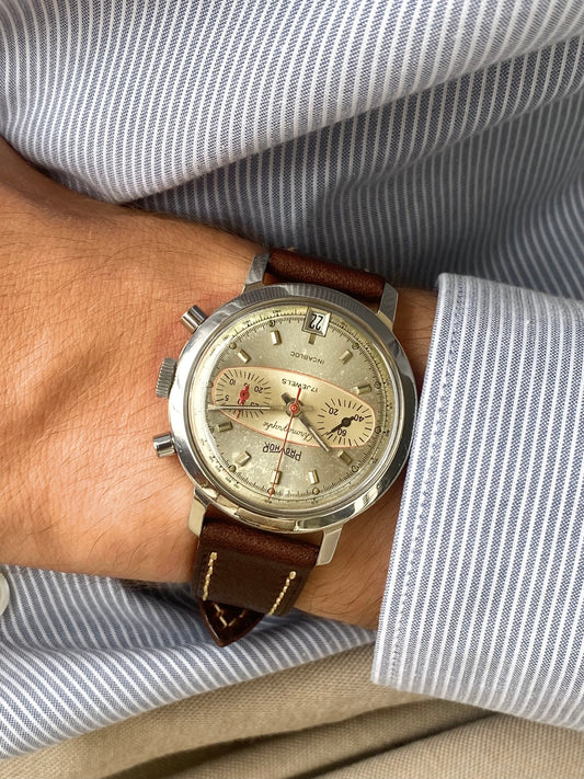 Provhor Chronographe Racing Landeron 189 Montre Rallye Mécanique 1970