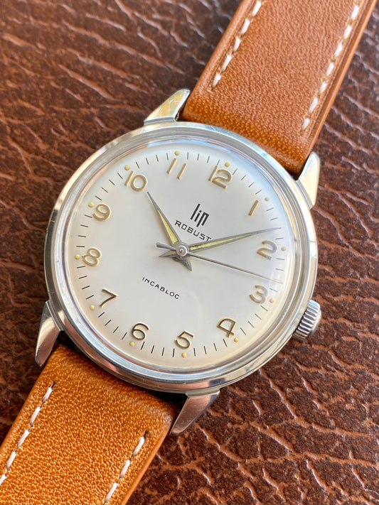 LIP Robust Besançon France - Montre Vintage Mécanique Acier R23 1960