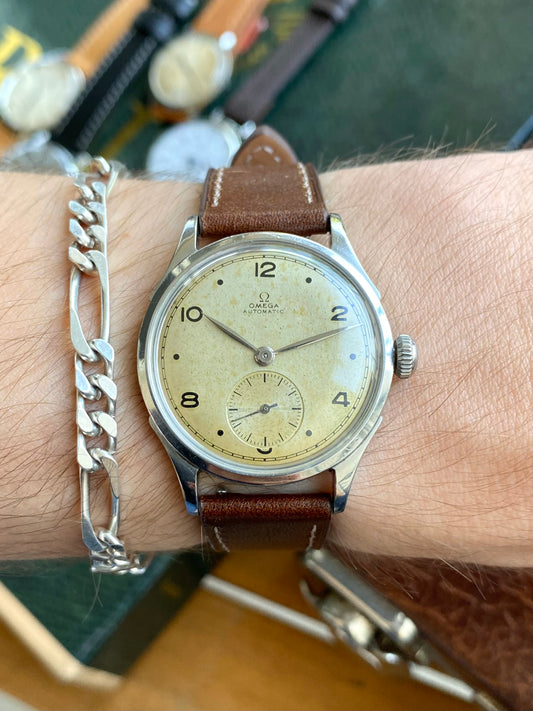 Omega Bumper Automatic Ref. 2375 Montre Vintage Mécanique Patinée 28.10RA - 1945
