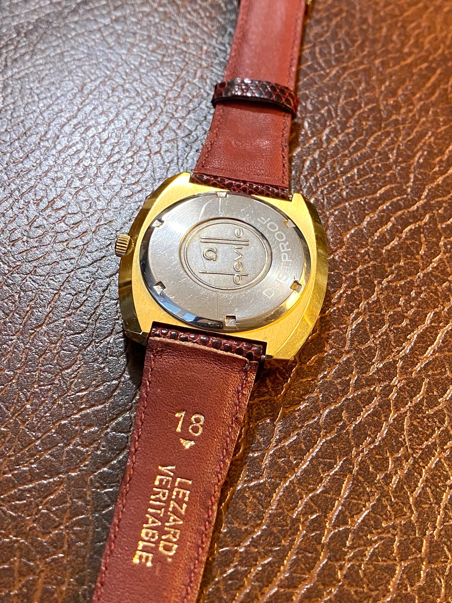 Omega DeVille Automatic "TV" 151.0051 Montre Vintage Mécanique Cal.711 Plaqué Or 1973