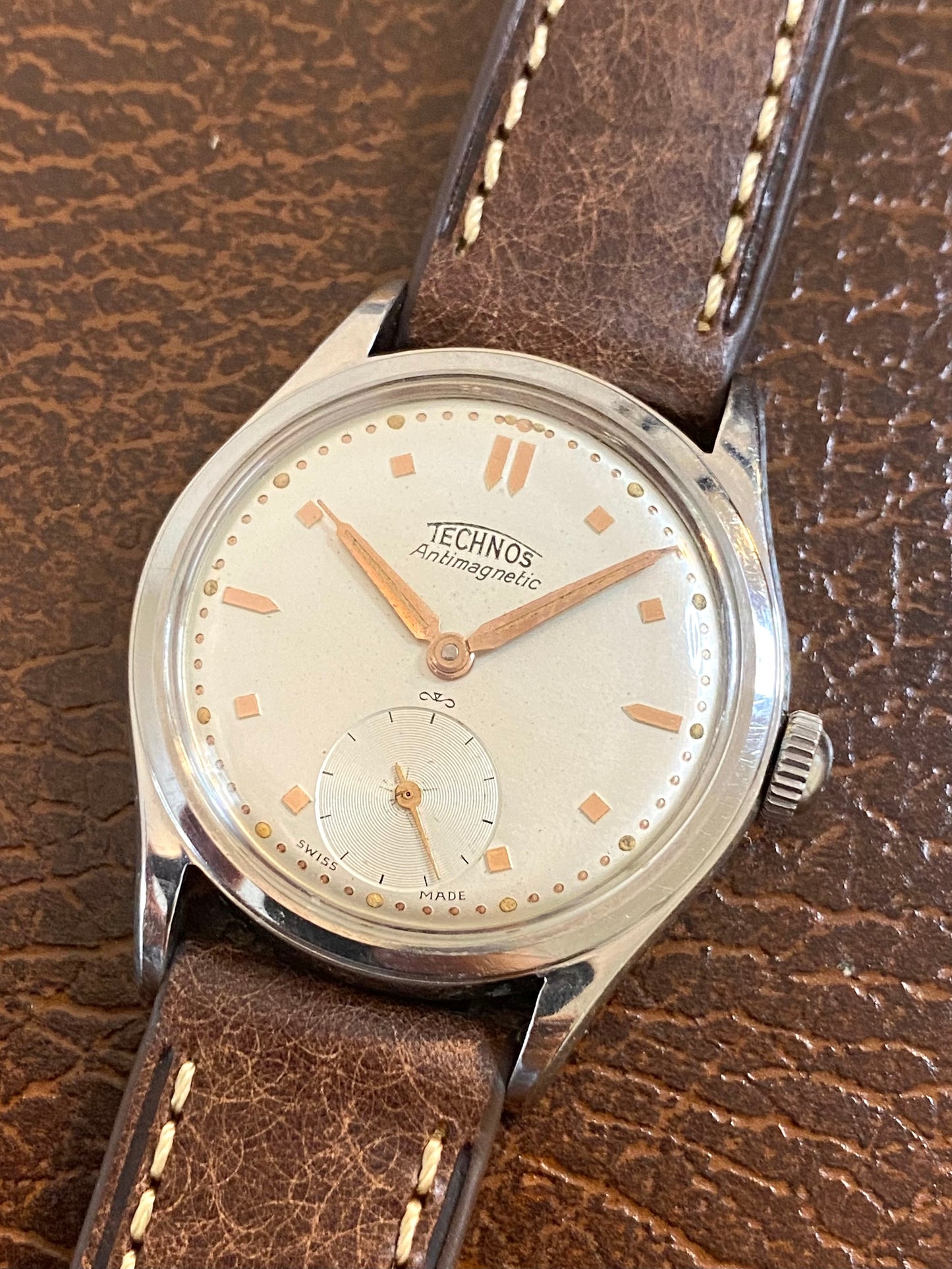 Technos Swiss Montre Vintage Mécanique Acier - 1950