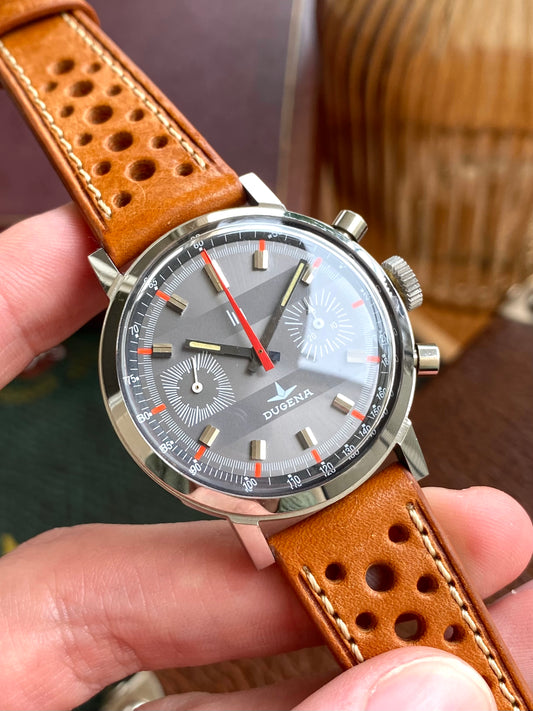 LIP x Dugena Chronographe Montre Vintage Mécanique France - Valjoux 7733 - Double Signature - 1970