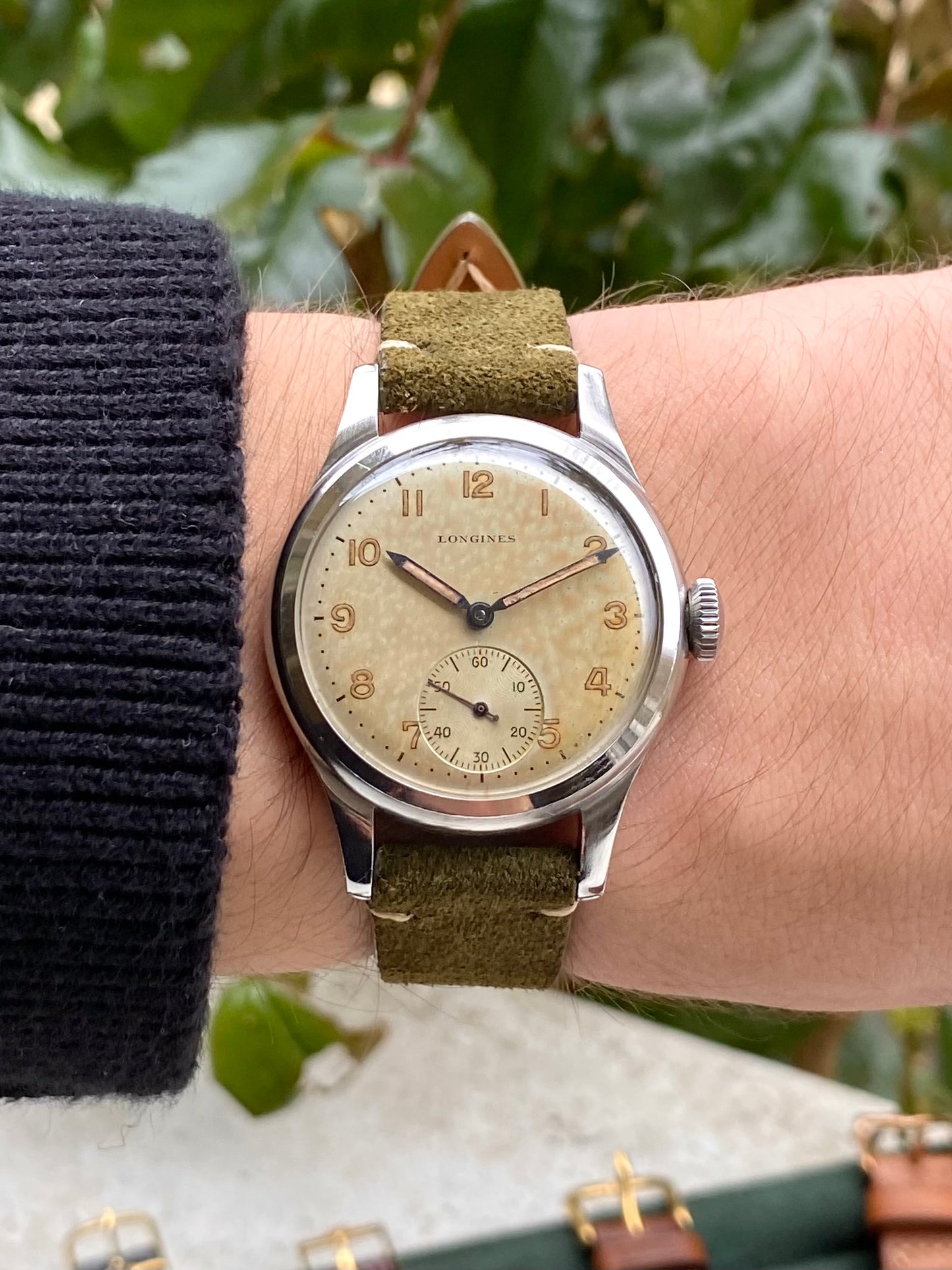 Longines 12.68z Ref.23439 Montre Vintage Militaire "Sei Tacche" Mécanique Acier 1947