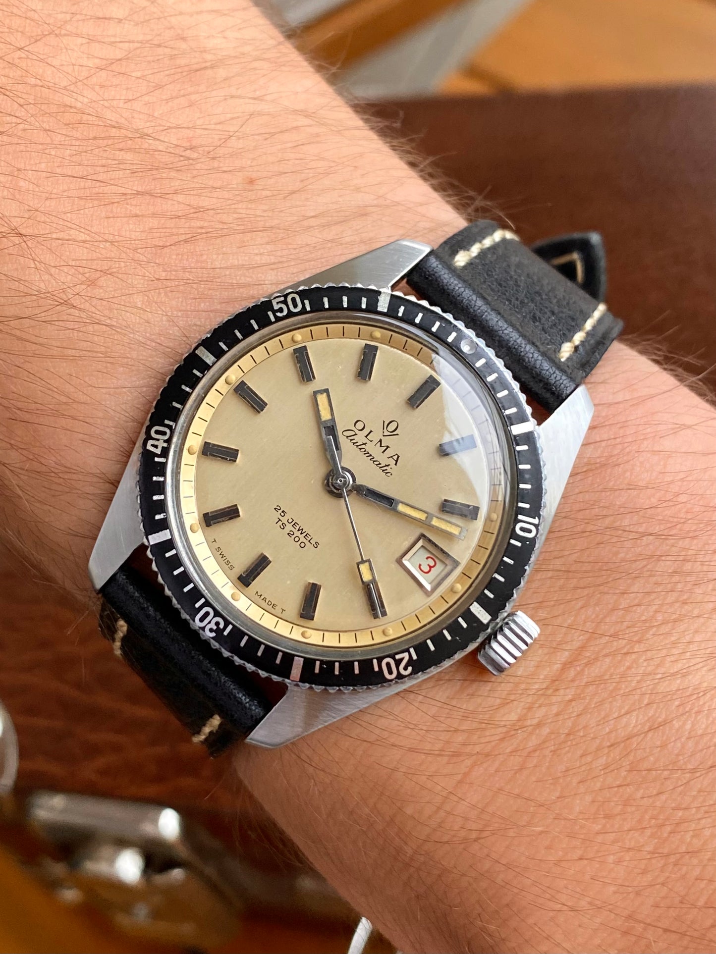 Olma Automatic TS200 Montre Vintage Mécanique Plongée Diver AS1902/03 - 1960