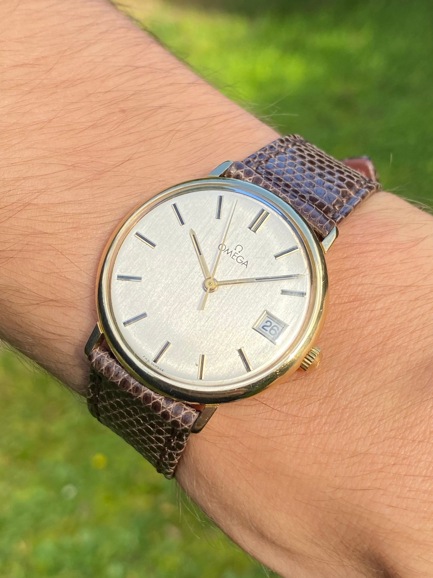 Omega 18K Or Jaune 750/1000 Montre Vintage Mécanique Cal.601 Réf.1031 - 1971