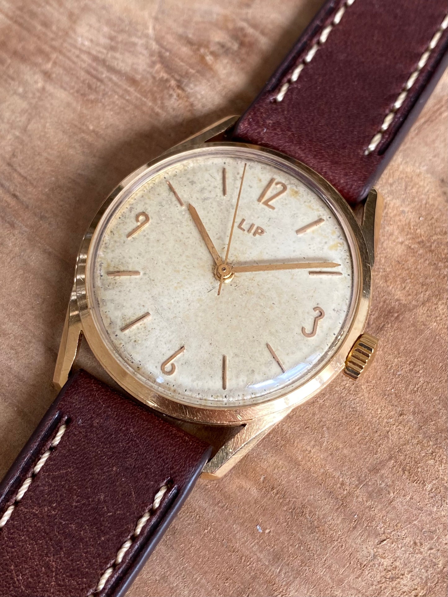 LIP OR 18K Montre Vintage Mécanique R23 1960