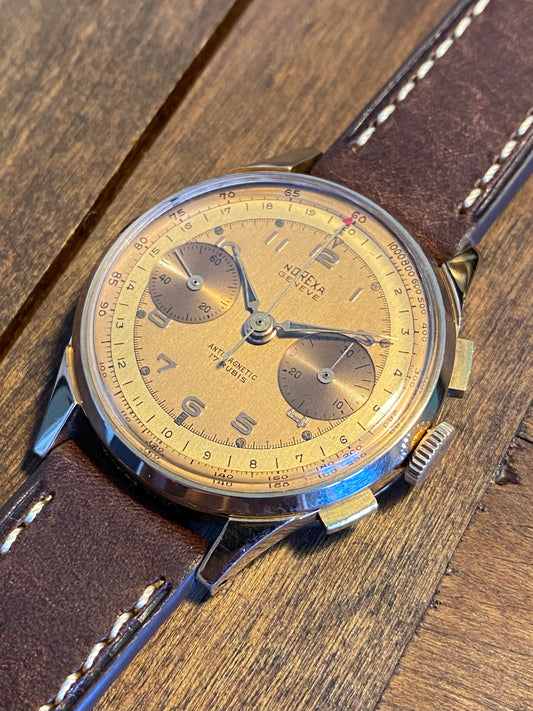 NOREXA Genève Chronographe Montre Vintage Mécanique Landeron 48 1960