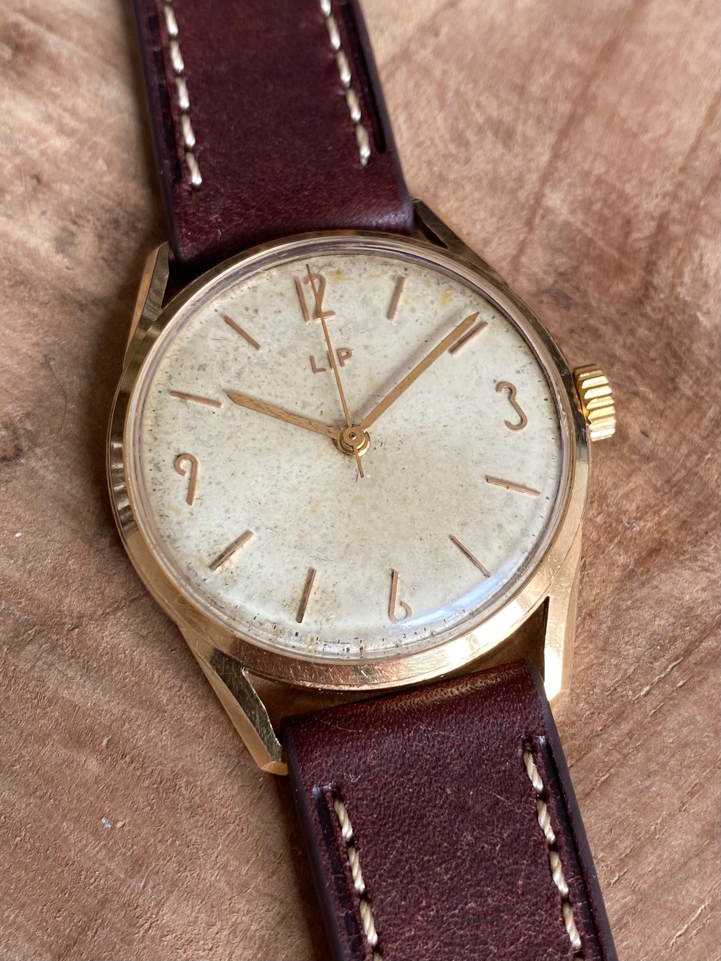 LIP OR 18K Montre Vintage Mécanique R23 1960