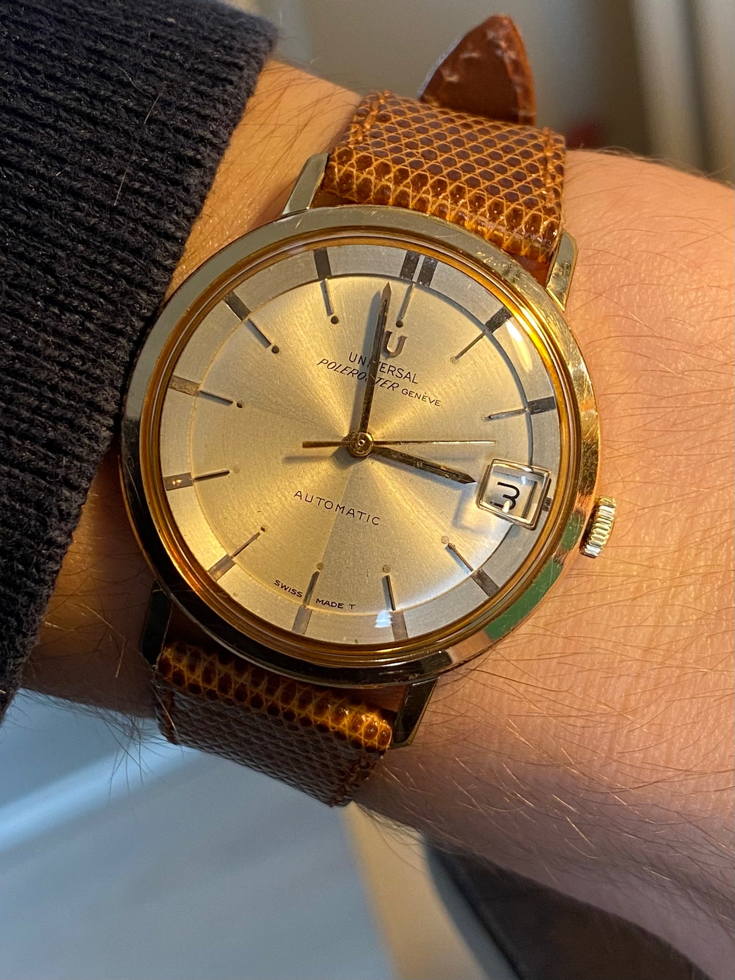 Universal Polerouter Genève Montre Vintage Automatic Microtor 1960