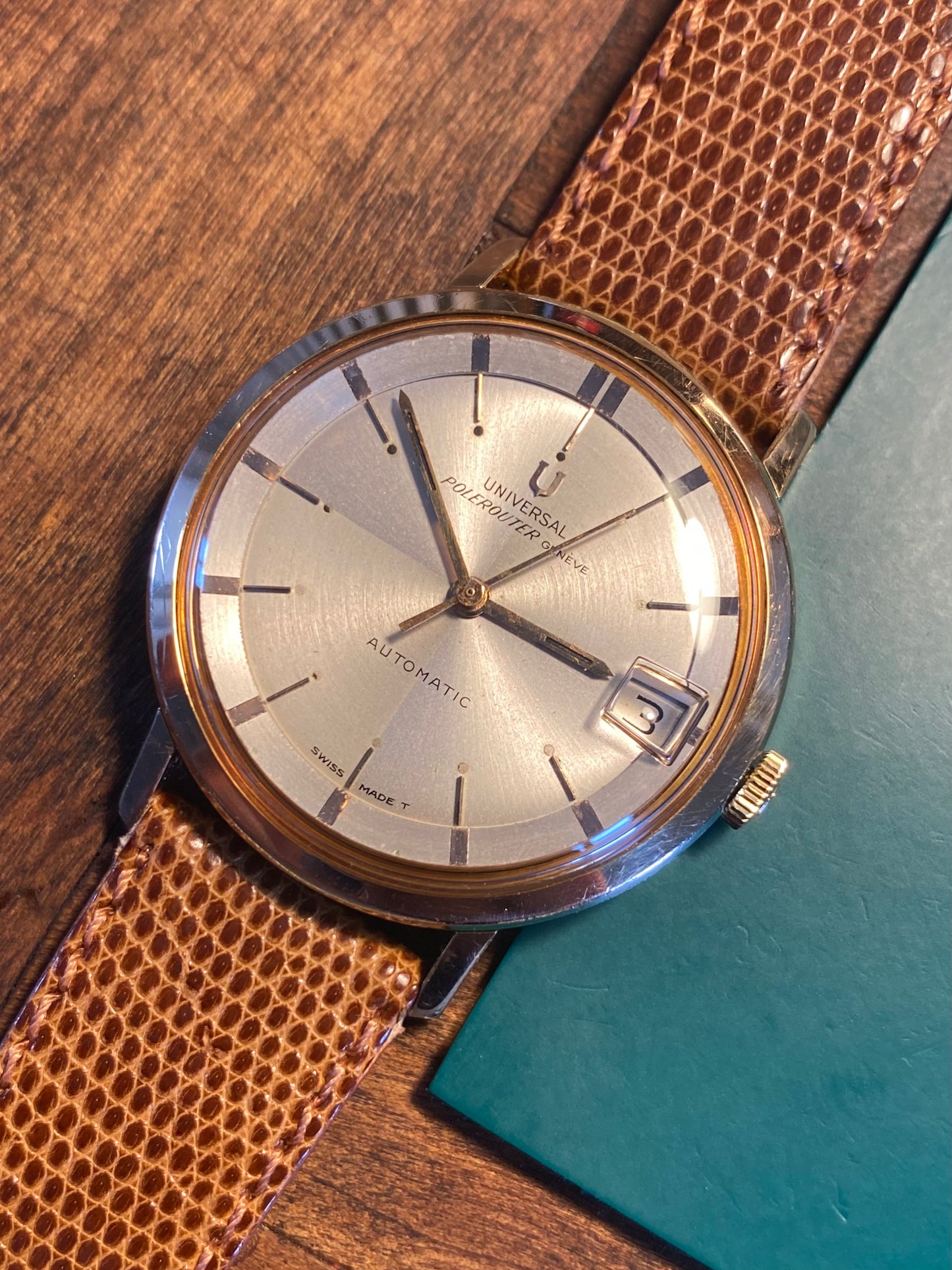 Universal Polerouter Genève Montre Vintage Automatic Microtor 1960