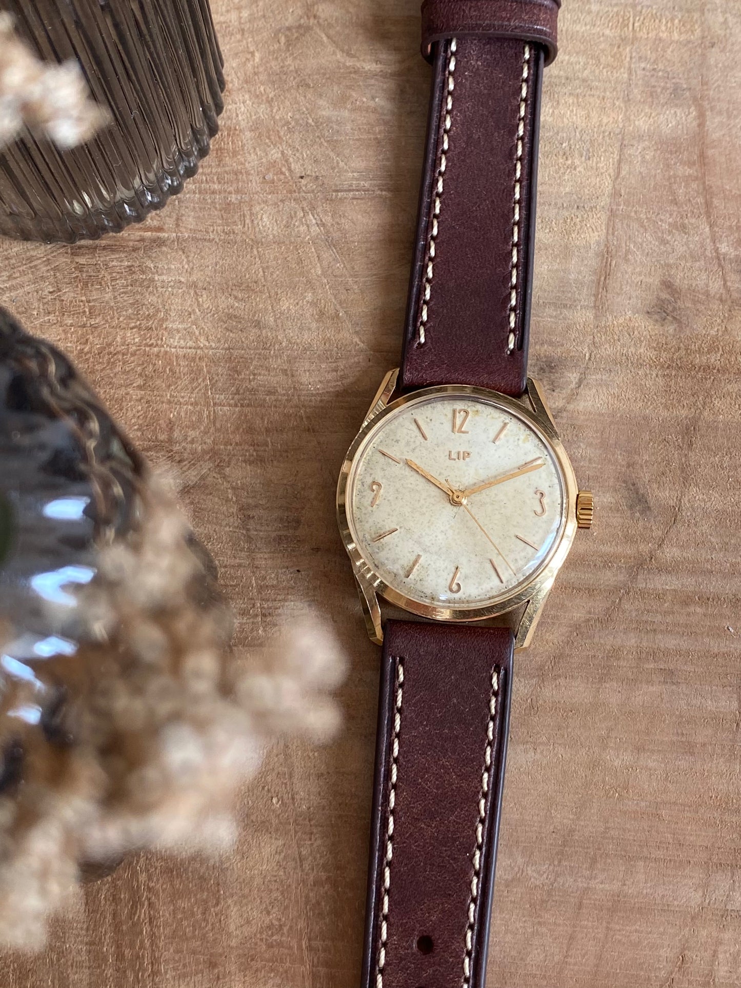LIP OR 18K Montre Vintage Mécanique R23 1960