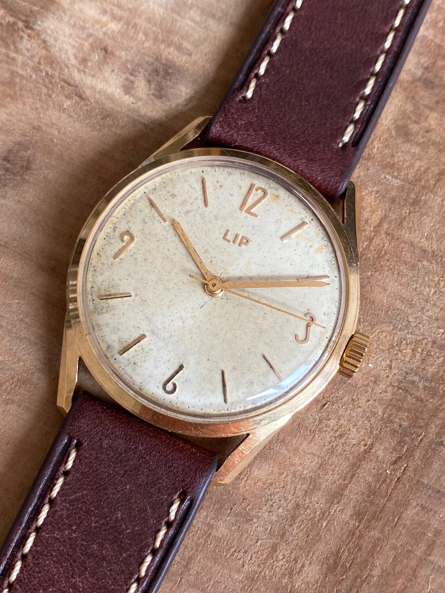 LIP OR 18K Montre Vintage Mécanique R23 1960