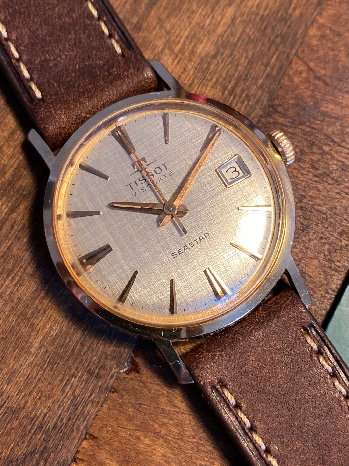 Tissot Visodate Seastar Cadran Lin Montre Vintage Mécanique 1960