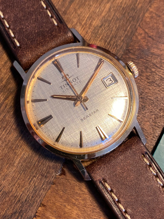 Tissot Visodate Seastar Cadran Lin Montre Vintage Mécanique 1960