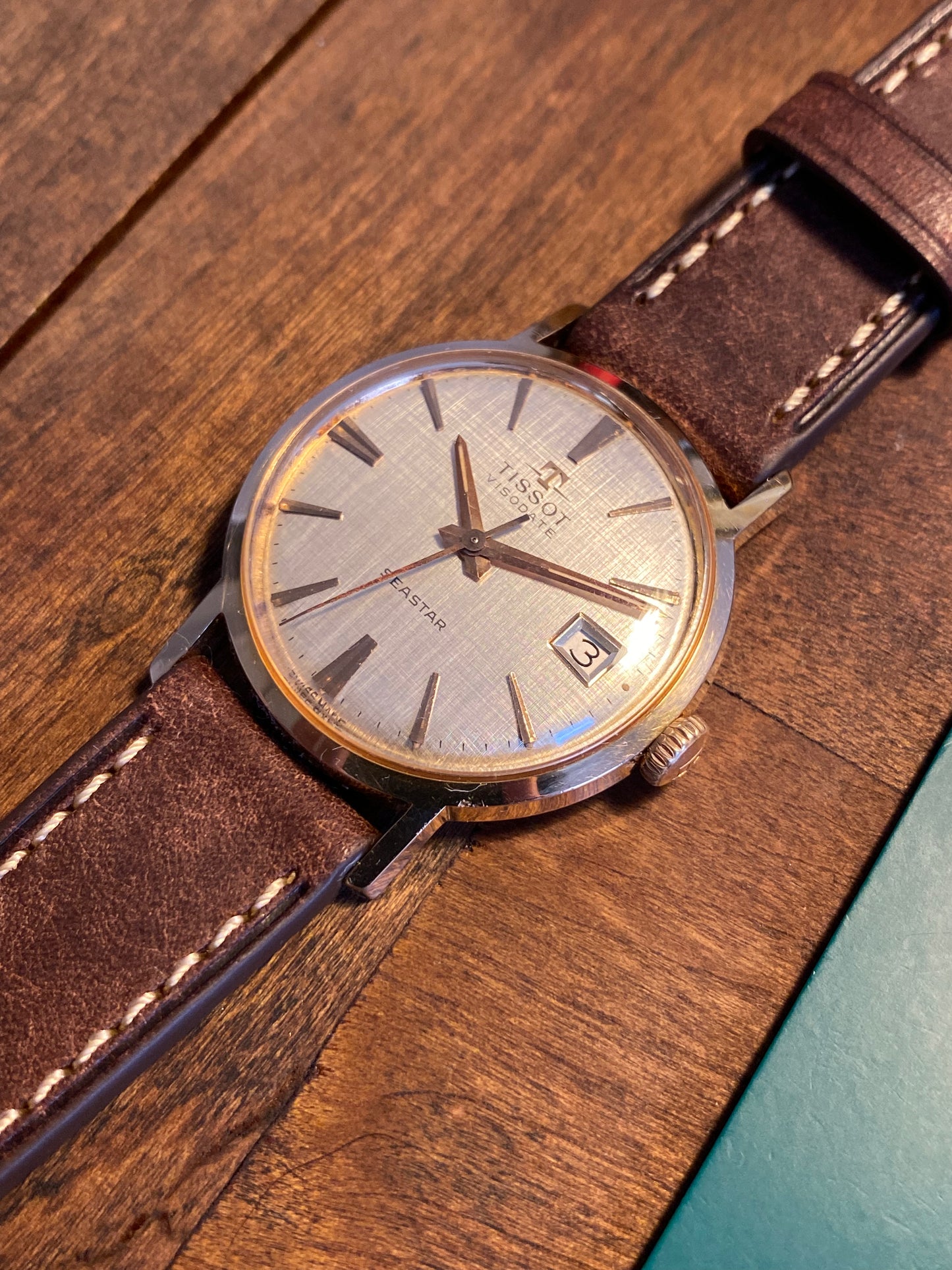Tissot Visodate Seastar Cadran Lin Montre Vintage Mécanique 1960
