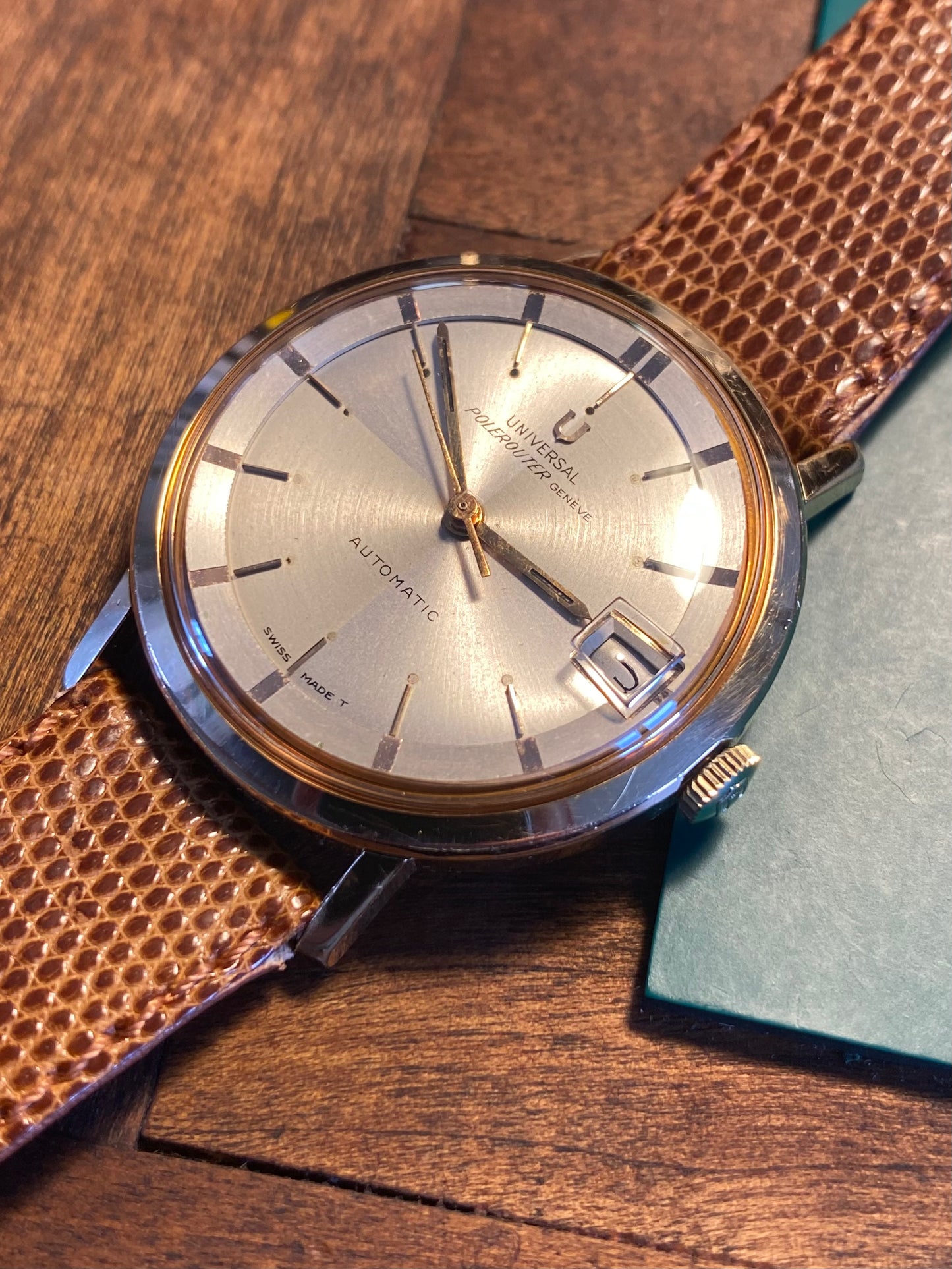 Universal Polerouter Genève Montre Vintage Automatic Microtor 1960