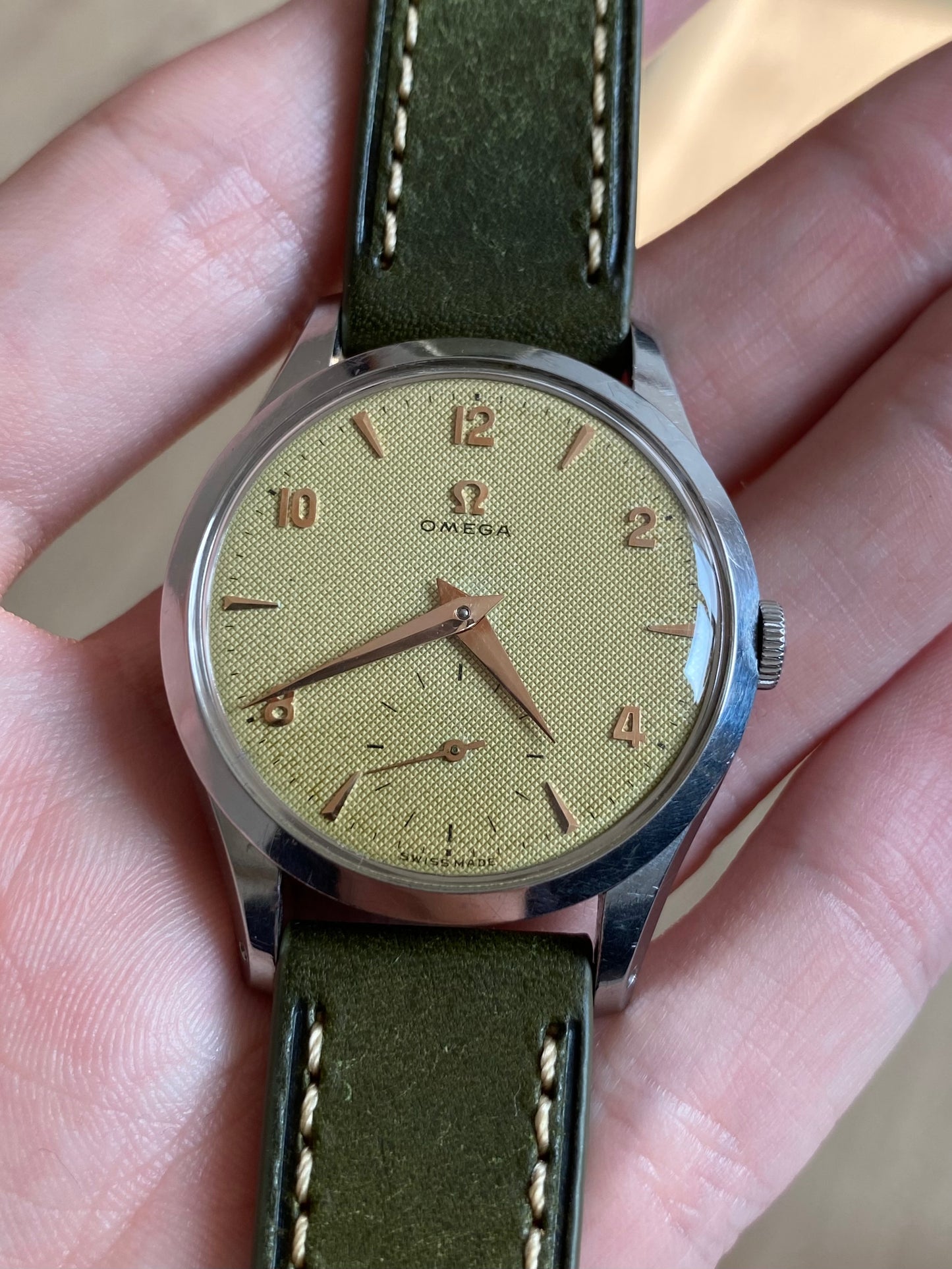 Omega Cadran Nid d’Abeille Cal.266 Montre Vintage Mécanique 2750-3 - 1953