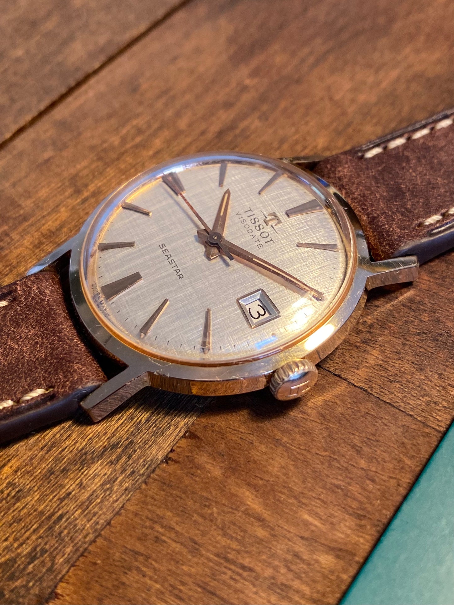 Tissot Visodate Seastar Cadran Lin Montre Vintage Mécanique 1960