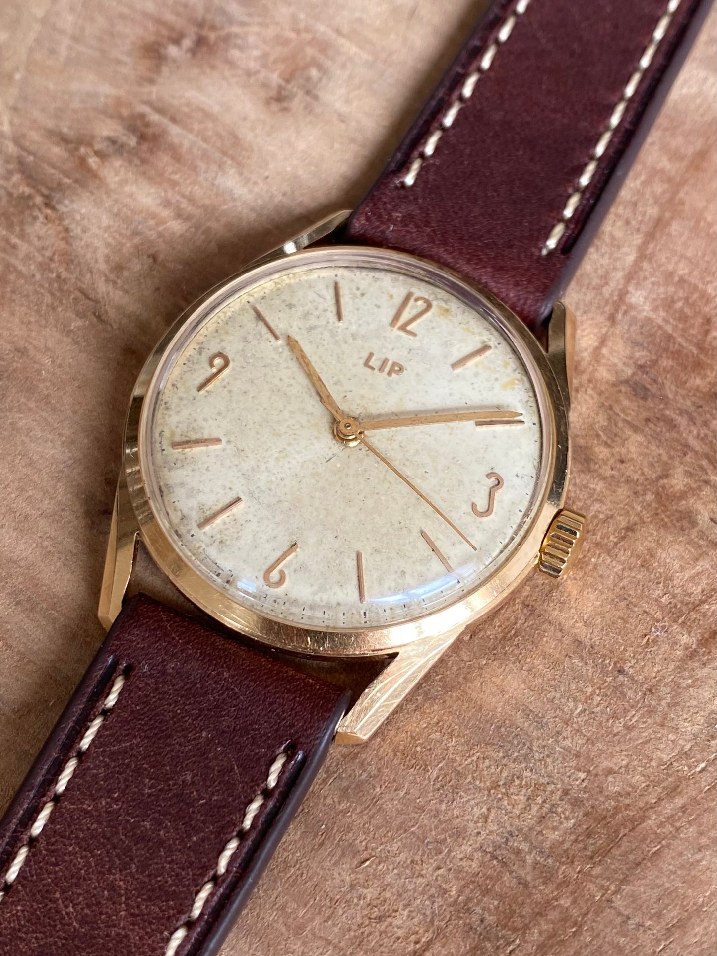 LIP OR 18K Montre Vintage Mécanique R23 1960