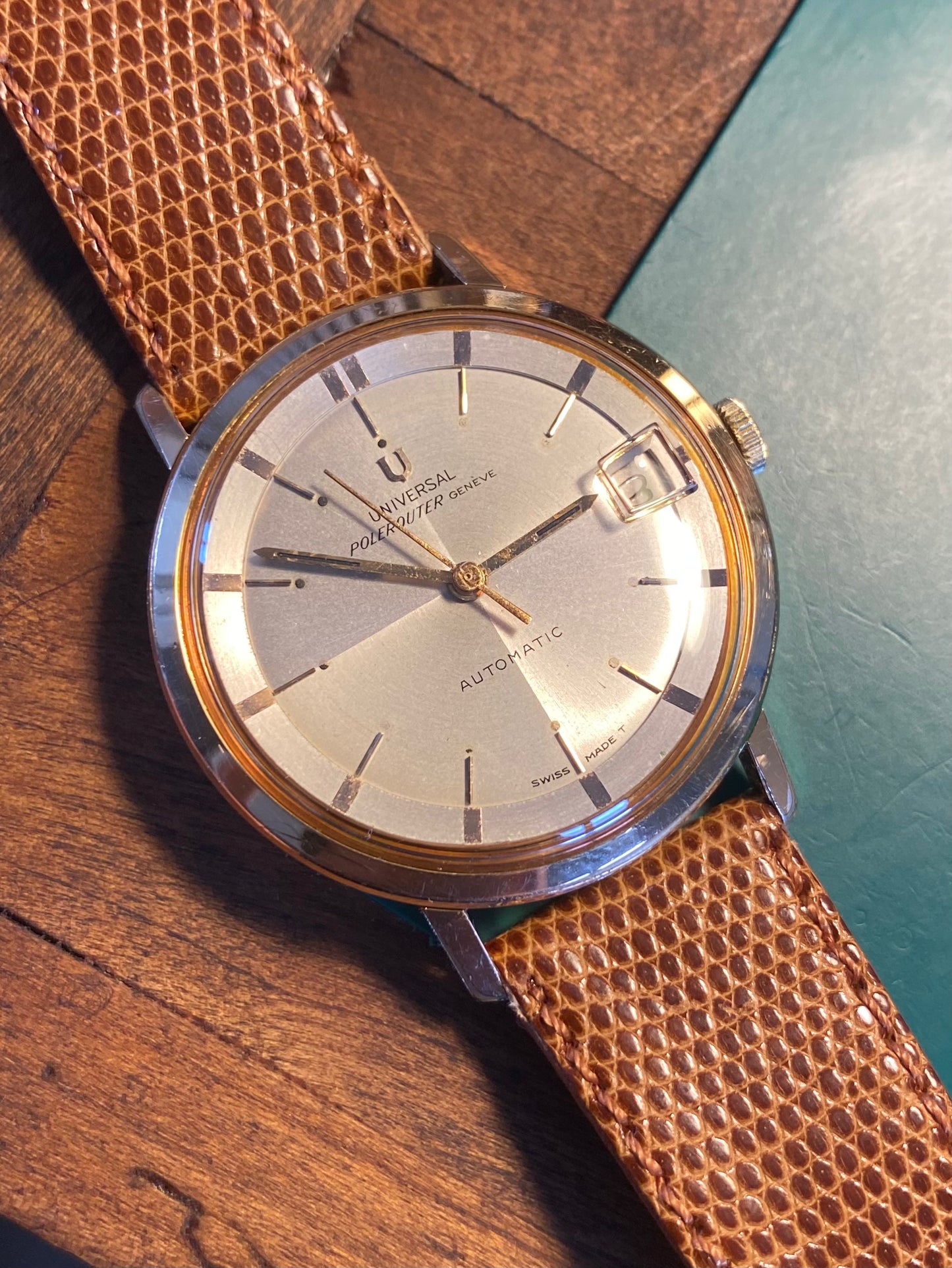 Universal Polerouter Genève Montre Vintage Automatic Microtor 1960