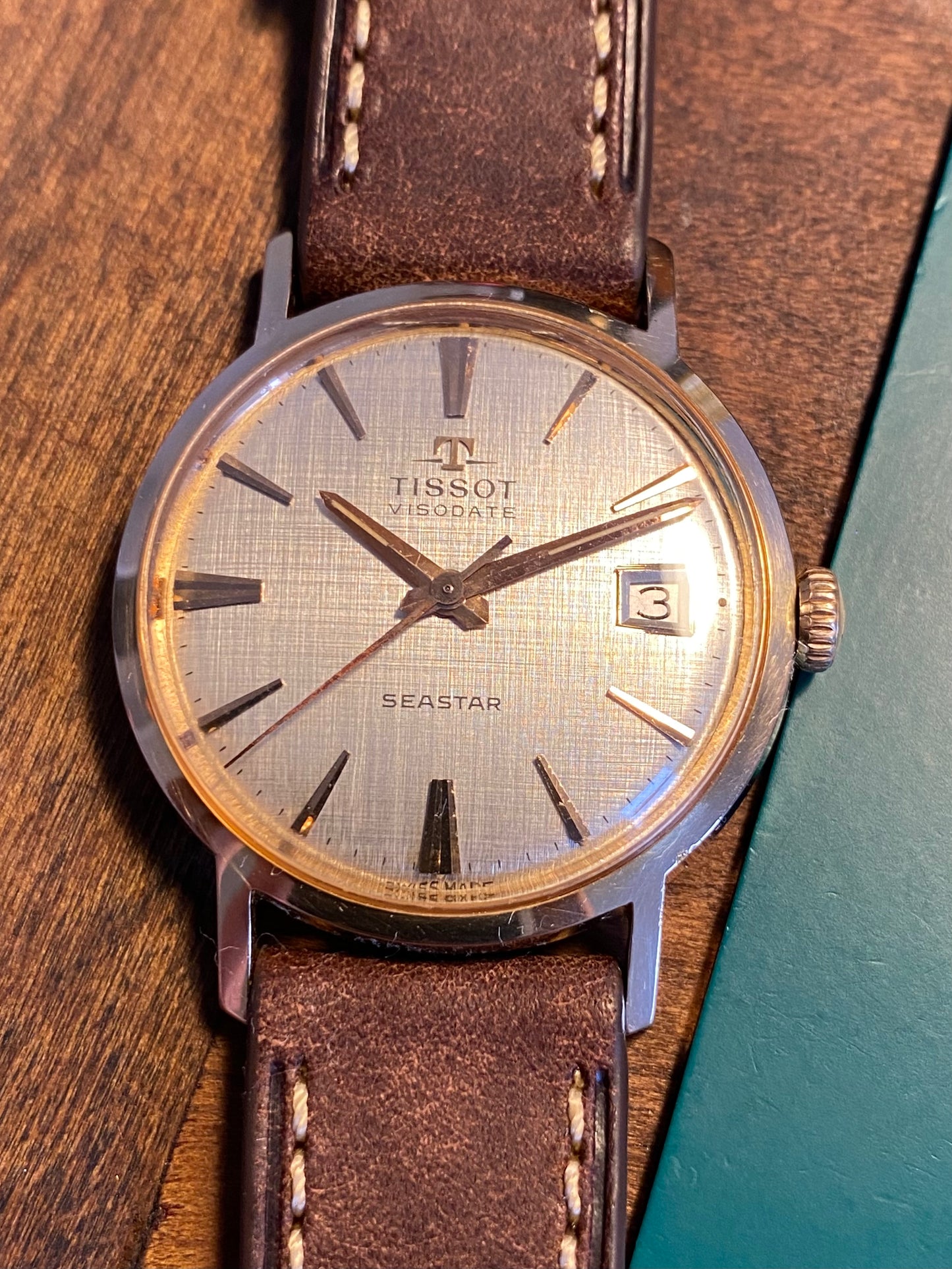 Tissot Visodate Seastar Cadran Lin Montre Vintage Mécanique 1960