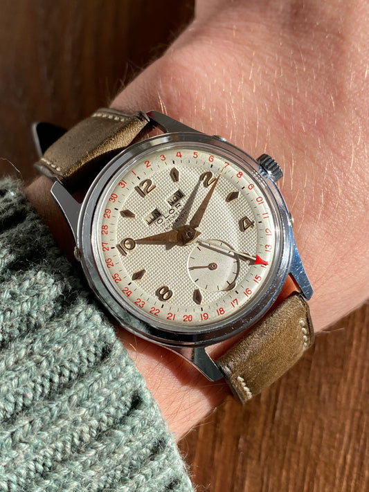 Olor Triple Date Calendrier - Cadran Nid d’abeille