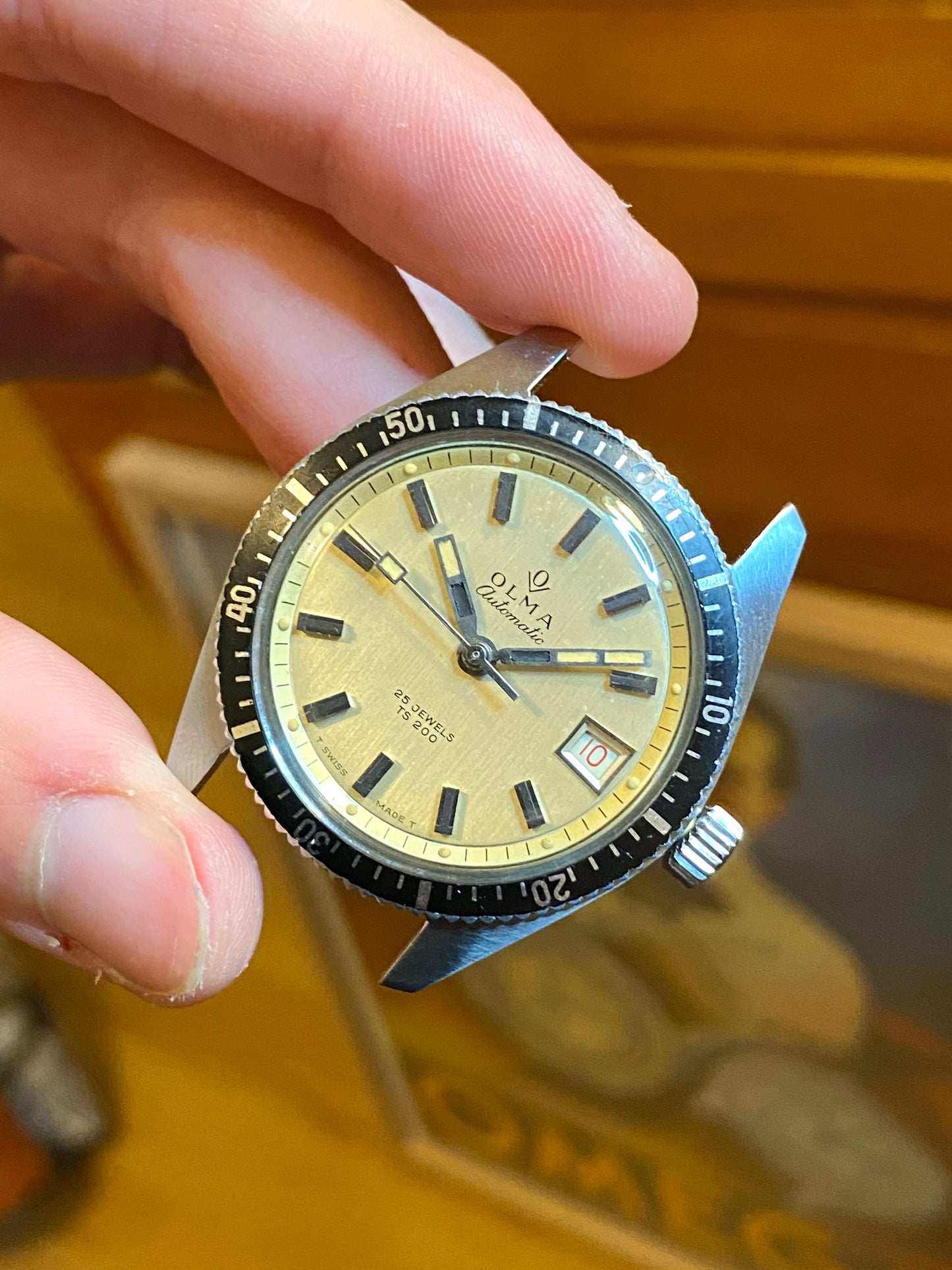 Olma Automatic TS200 Montre Vintage Mécanique Plongée Diver AS1902/03 - 1960