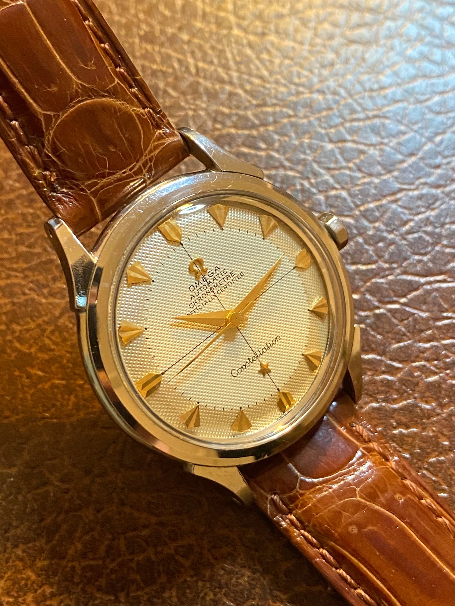 Omega Constellation Chronomètre Automatic Pie-Pan HoneyComb Nid d’Abeille - Montre Vintage Bumper Cal.354 - 1953