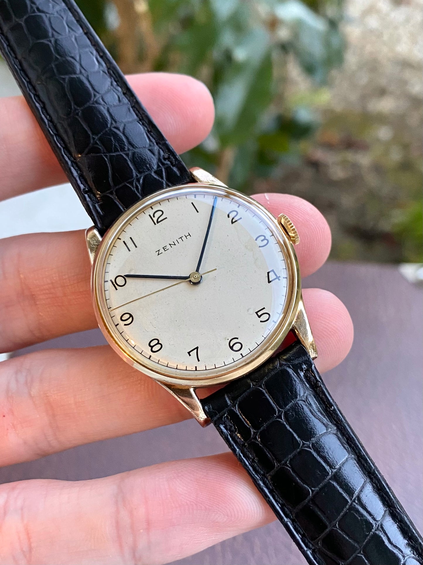 Zenith Plaqué Or Laminé 40 Microns Montre Vintage Mécanique Cal.106 1950