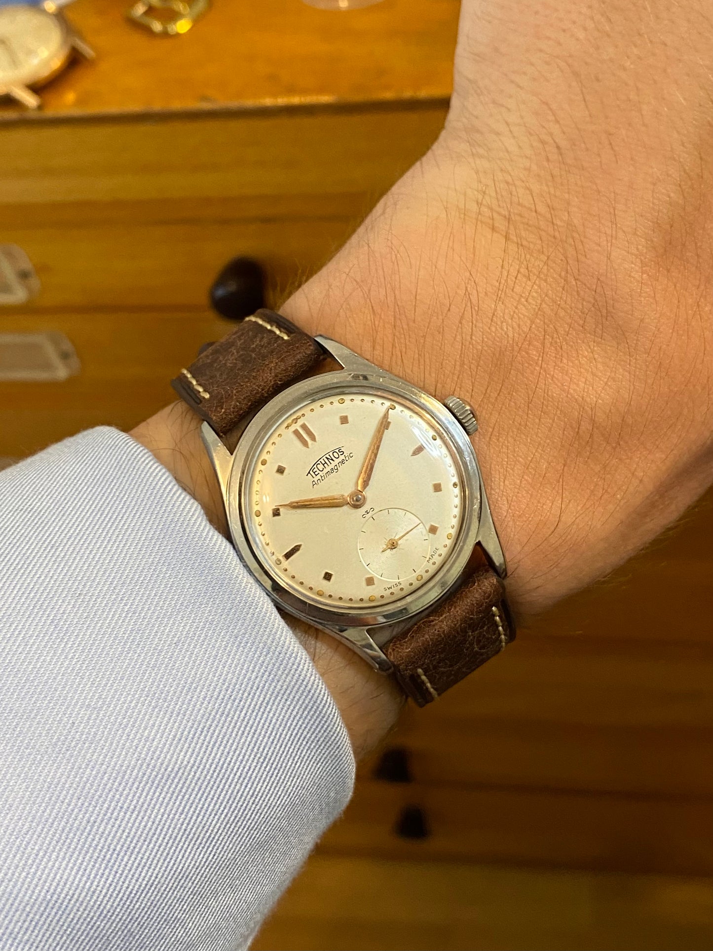 Technos Swiss Montre Vintage Mécanique Acier - 1950