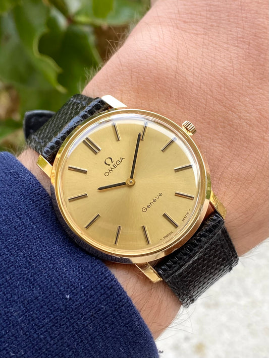Omega Genève Montre Vintage Mécanique Plaqué Or 111.0106 Cal.625