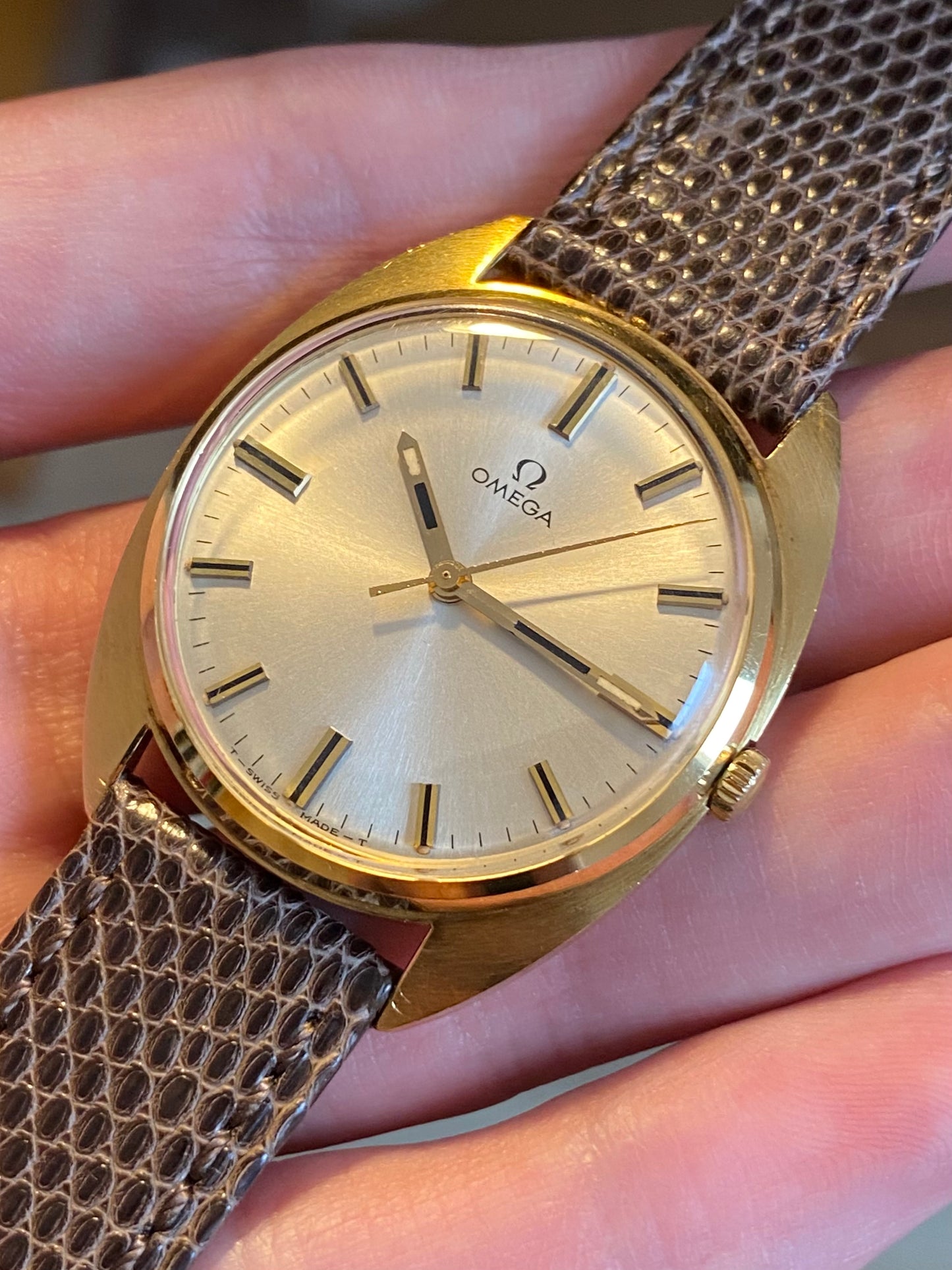 Omega 18k 750/1000 Or Jaune 131-90001 Montre Vintage Cal.601 Mécanique 1969