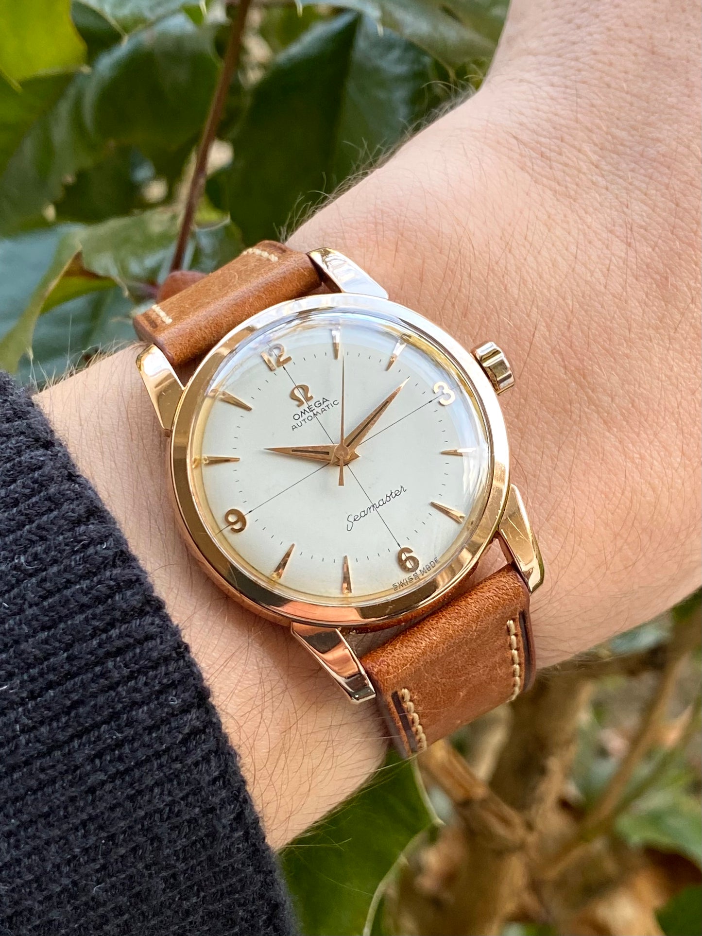 Omega Seamaster Automatic "Cross Hair" Plaqué Or Ref.2848 Montre Vintage Mécanique Cal.501 - 1957