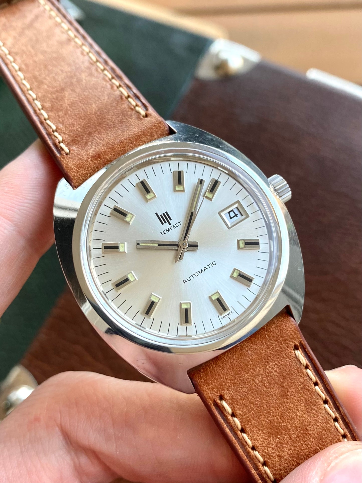 LIP Tempest Automatic Date - Duromat 7525/2 - Montre Vintage Mécanique Acier 1970