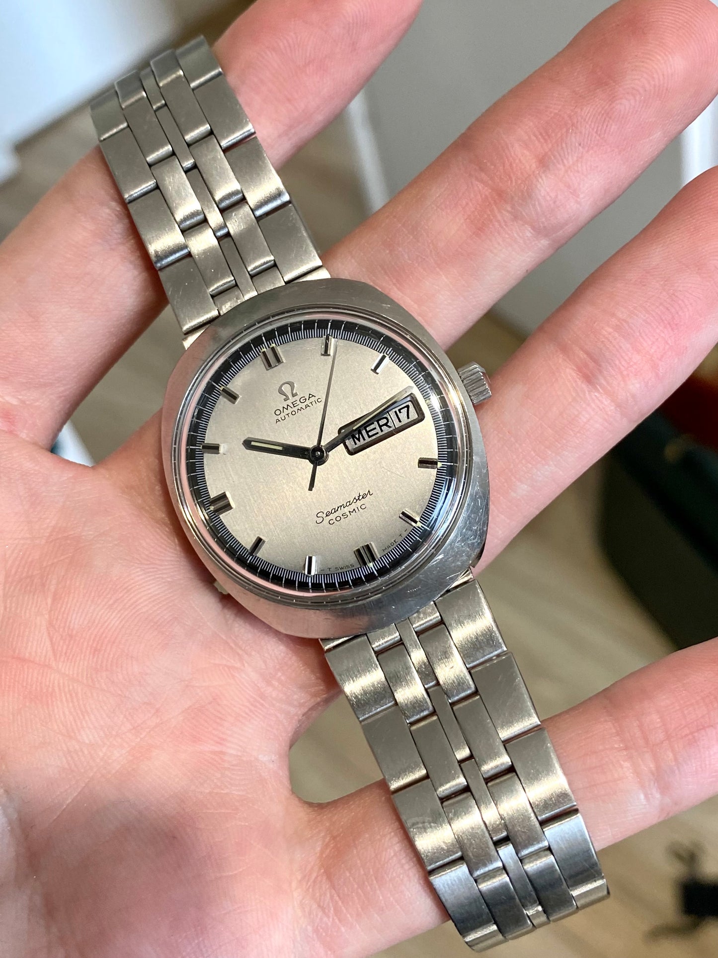 Omega Seamaster Cosmic Automatic Cal. 752 Calendrier Jour / Date Montre Vintage 1969
