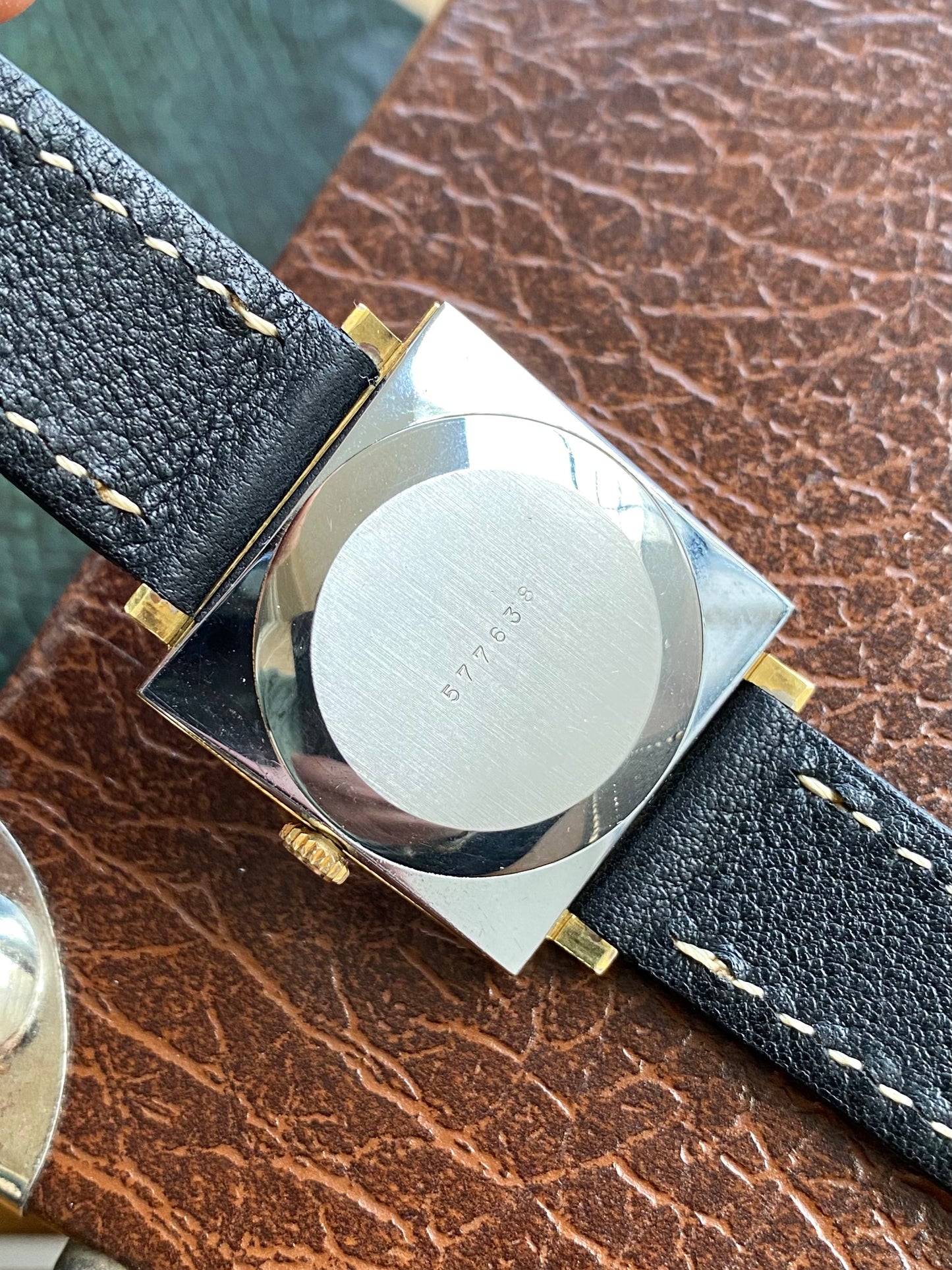 Yema Montre Vintage Mécanique Plaqué Or Cadran Bleu Marine 1960