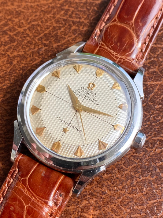 Omega Constellation Chronomètre Automatic Pie-Pan HoneyComb Nid d’Abeille - Montre Vintage Bumper Cal.354 - 1953