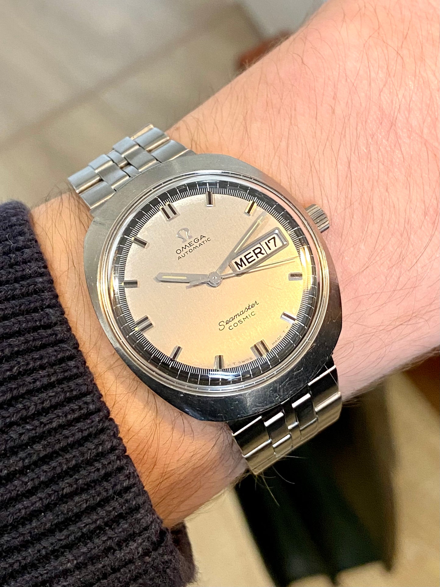 Omega Seamaster Cosmic Automatic Cal. 752 Calendrier Jour / Date Montre Vintage 1969