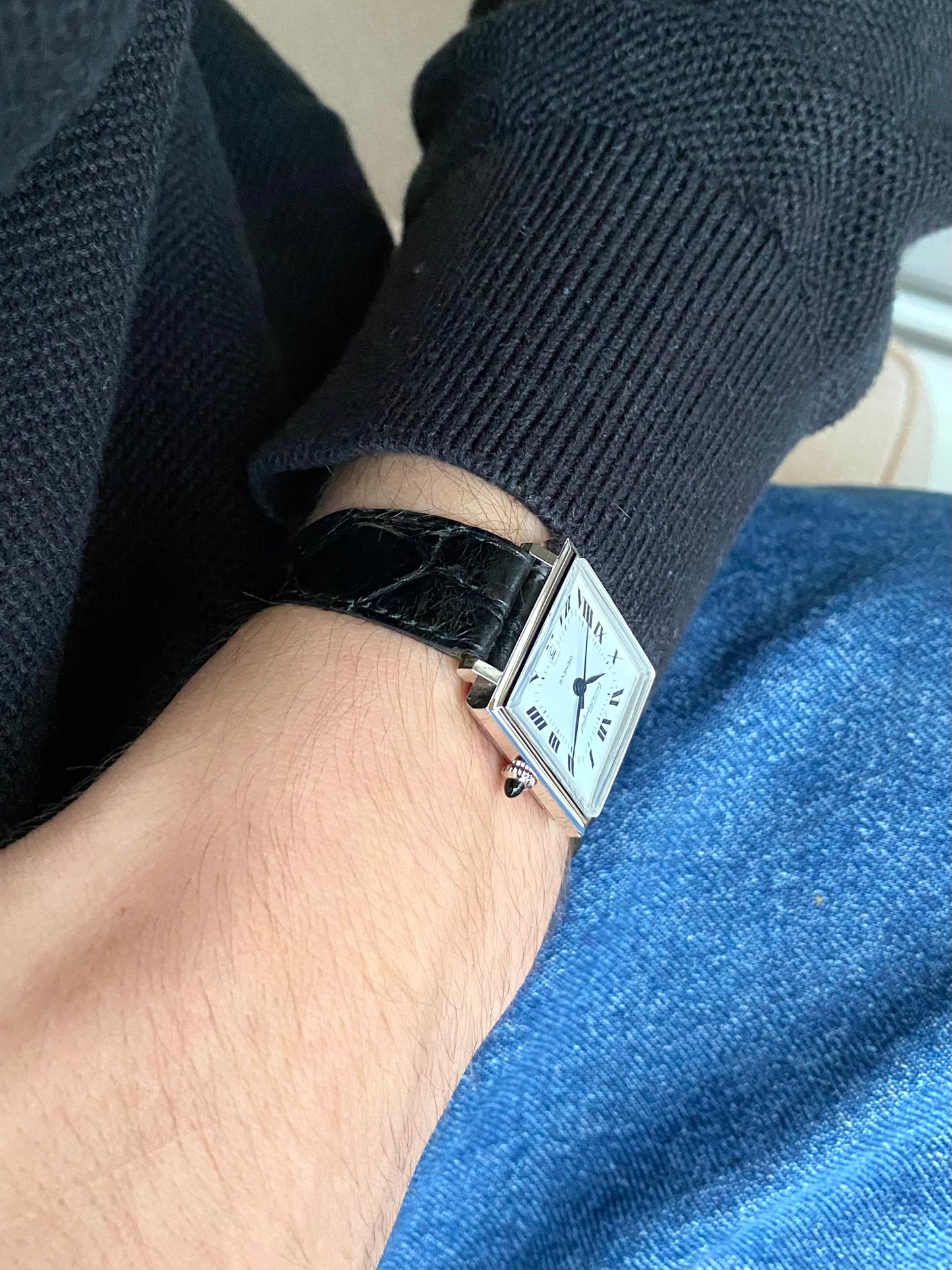 Emile Pequignet NOS Neuve de Stock - Montre Vintage Automatic Carré Chiffres Romains ETA 2670 - 1970