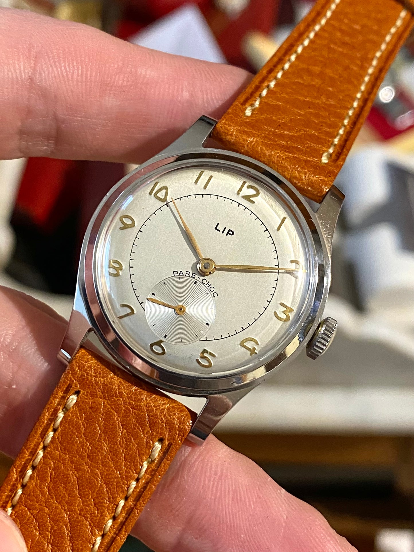 LIP France Montre Vintage Mécanique en Acier - R25 Pare-Choc 1950