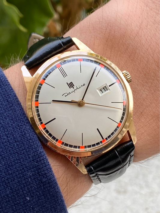 LIP Dauphine Rallye Montre Vintage Mécanique Plaqué Or R558 - 1960