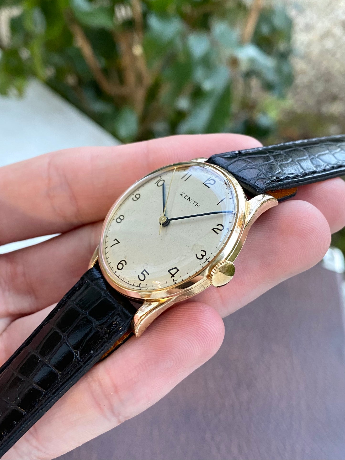 Zenith Plaqué Or Laminé 40 Microns Montre Vintage Mécanique Cal.106 1950