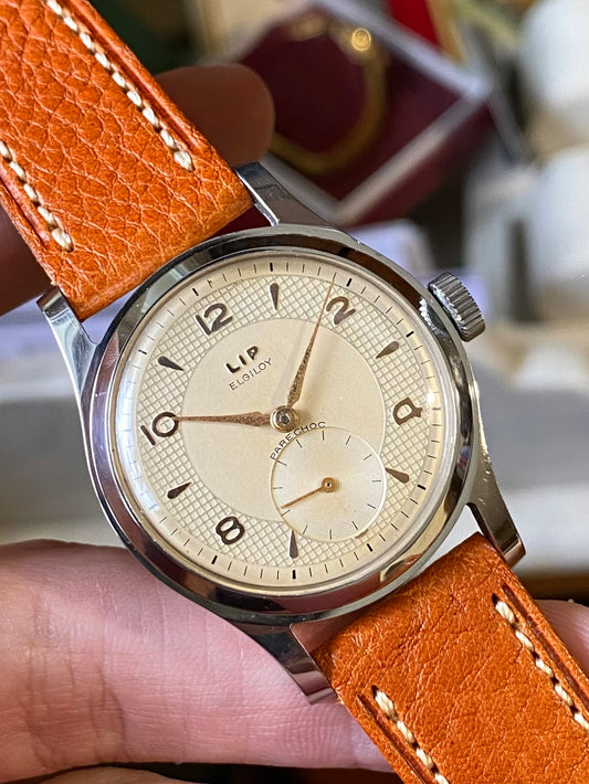 LIP Elgiloy PareChoc R25 Montre Vintage Mécanique France 1960