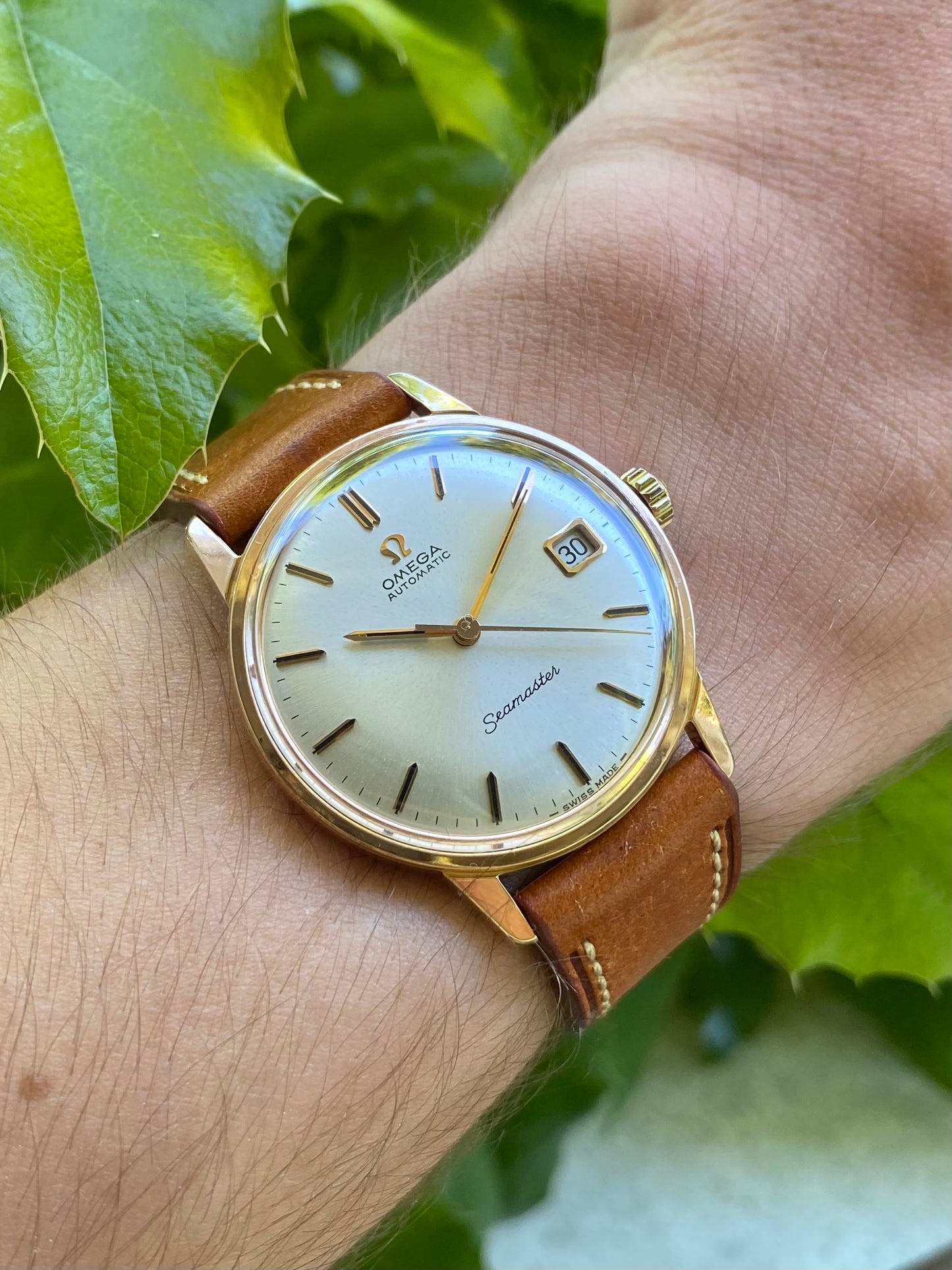 Omega Seamaster Automatic Plaqué Or Montre Vintage Mécanique Cal.562 Ref.186.002 - 1965