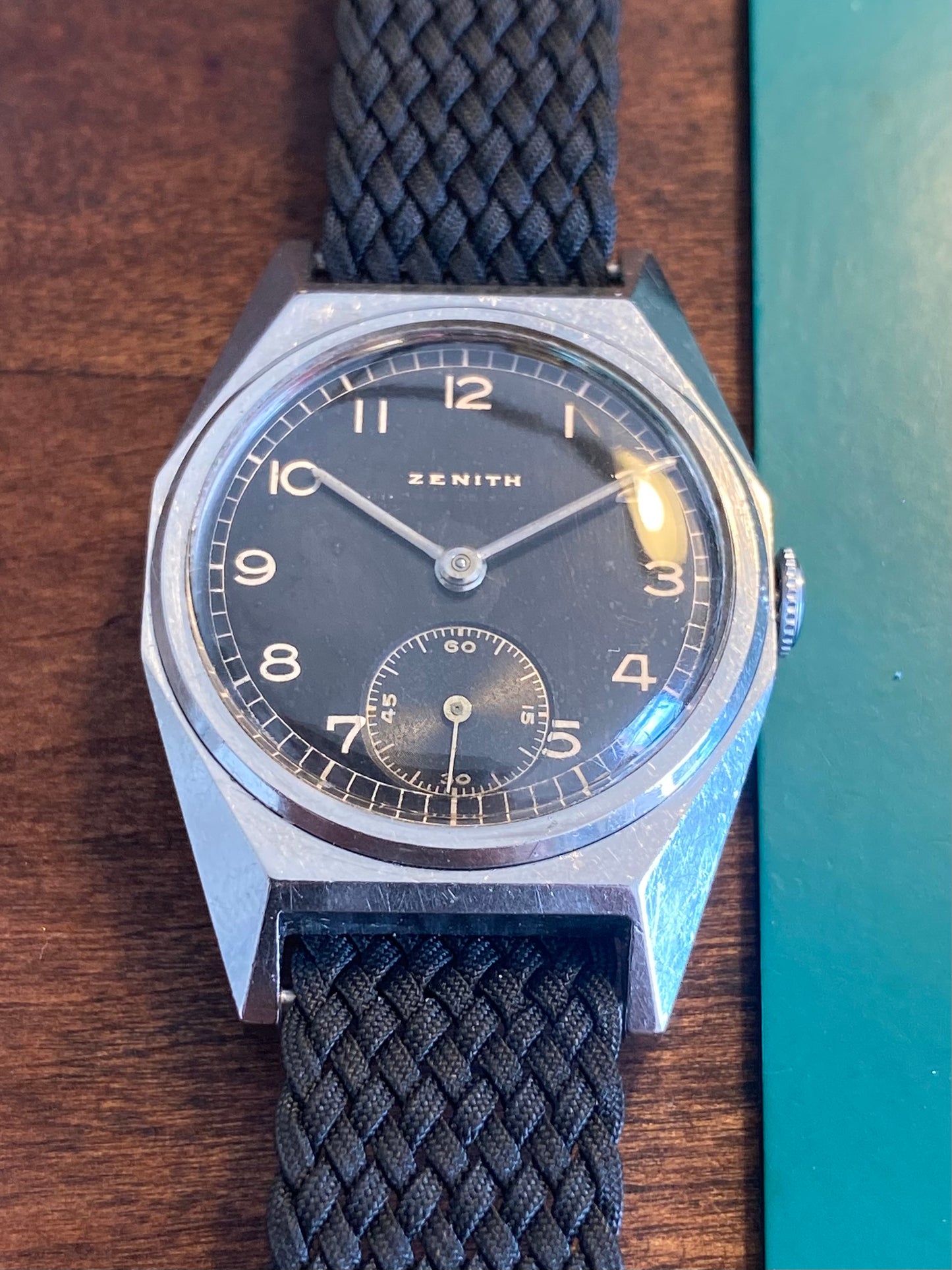 Zénith Militaire Cadran Noir Montre Vintage Mécanique Cal.106 - 1930